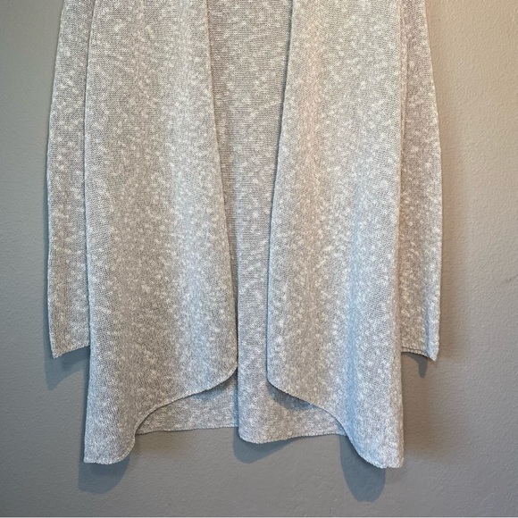 Eileen Fisher Cream Open Front Cardigan - Picture 4 of 15